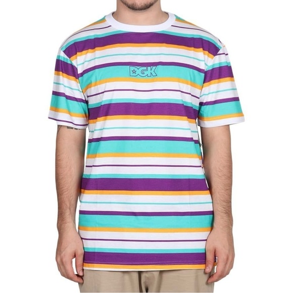 Dgk Day Dream Colorful Striped T-Shirt - Picture 1 of 6